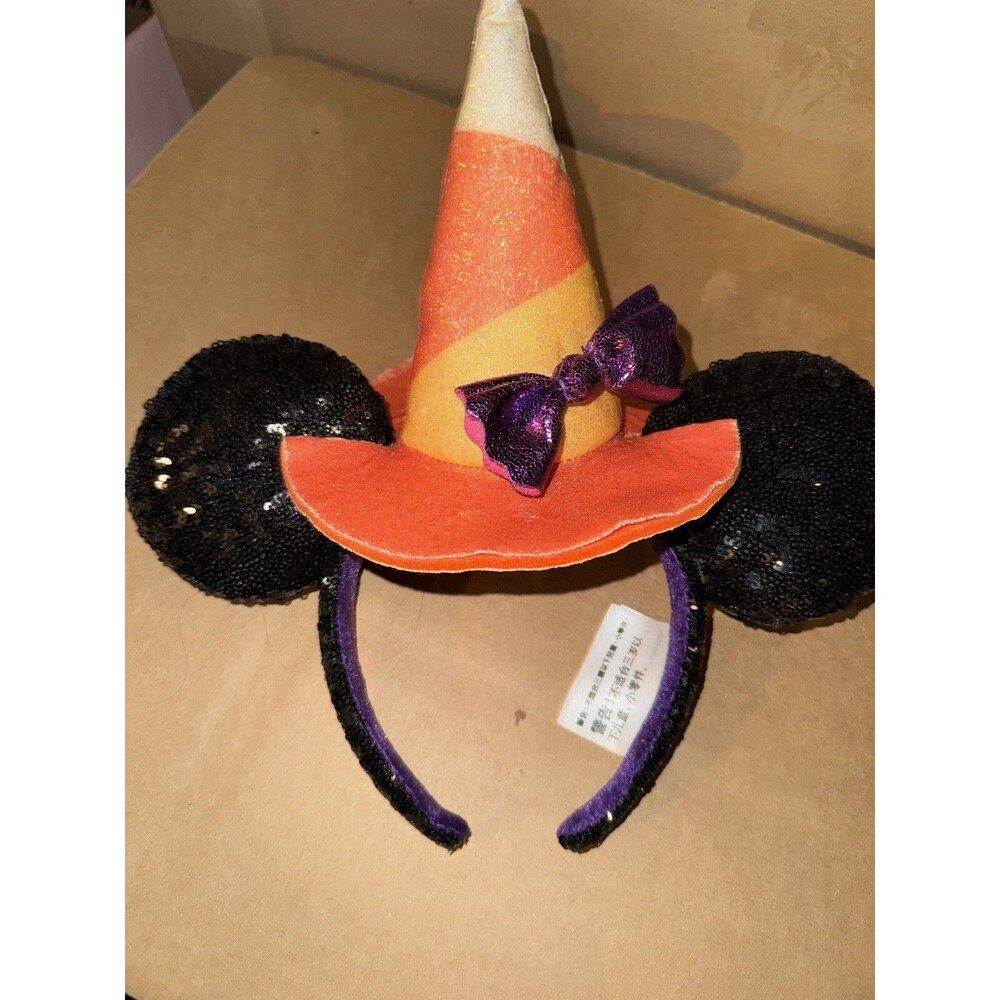 NEW Disney Parks Halloween 2020 Candy Corn Witch Hat Minnie Ears Headband